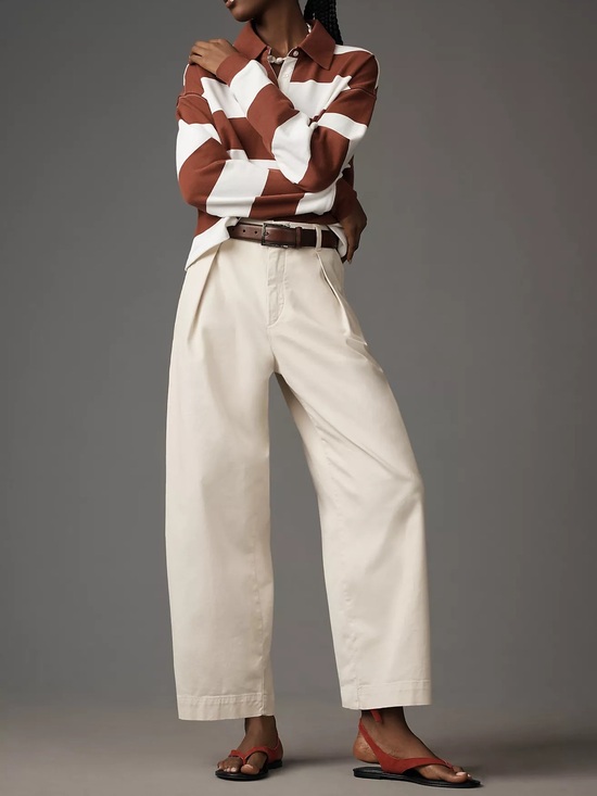 rag & bone Pants - Rag & Bone Donavan Cropped Wide Leg Pants/Trousers In Turtledove Size 6